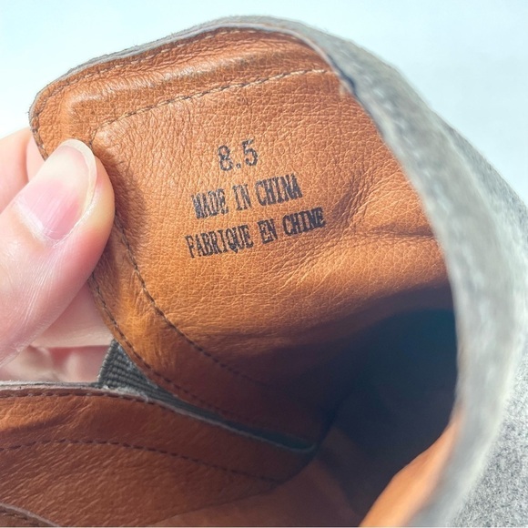 Jeffrey Campbell Rosalee Taupe Snake Embossed Leather Ankle Boots Size 8.5 - Picture 12 of 12